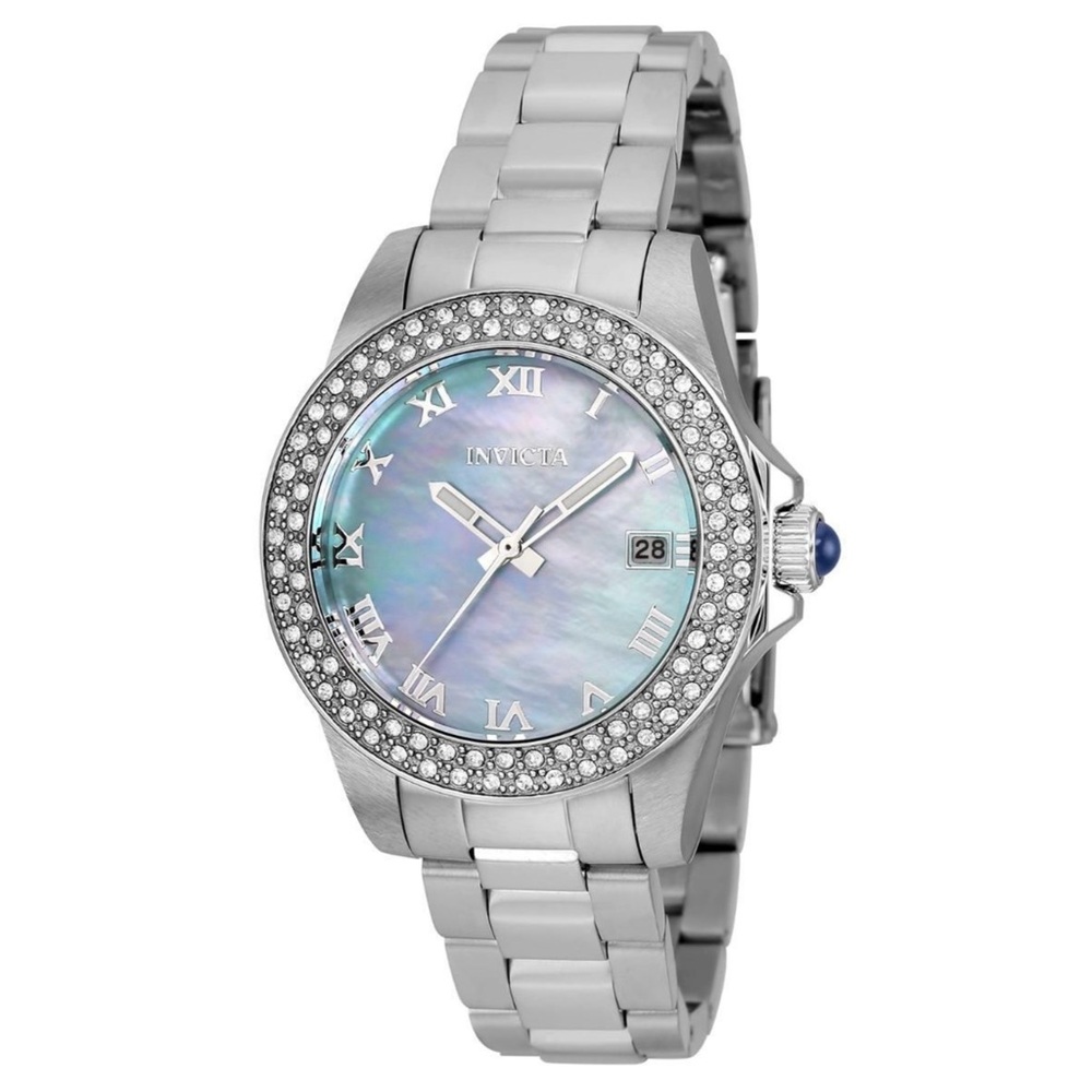 NEW Invicta Angel Women's Watch w/ Blue Mother of Pearl Dial - 34mm Steel 36071
